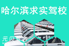 哈尔滨求实驾校风采和求实驾校Logo